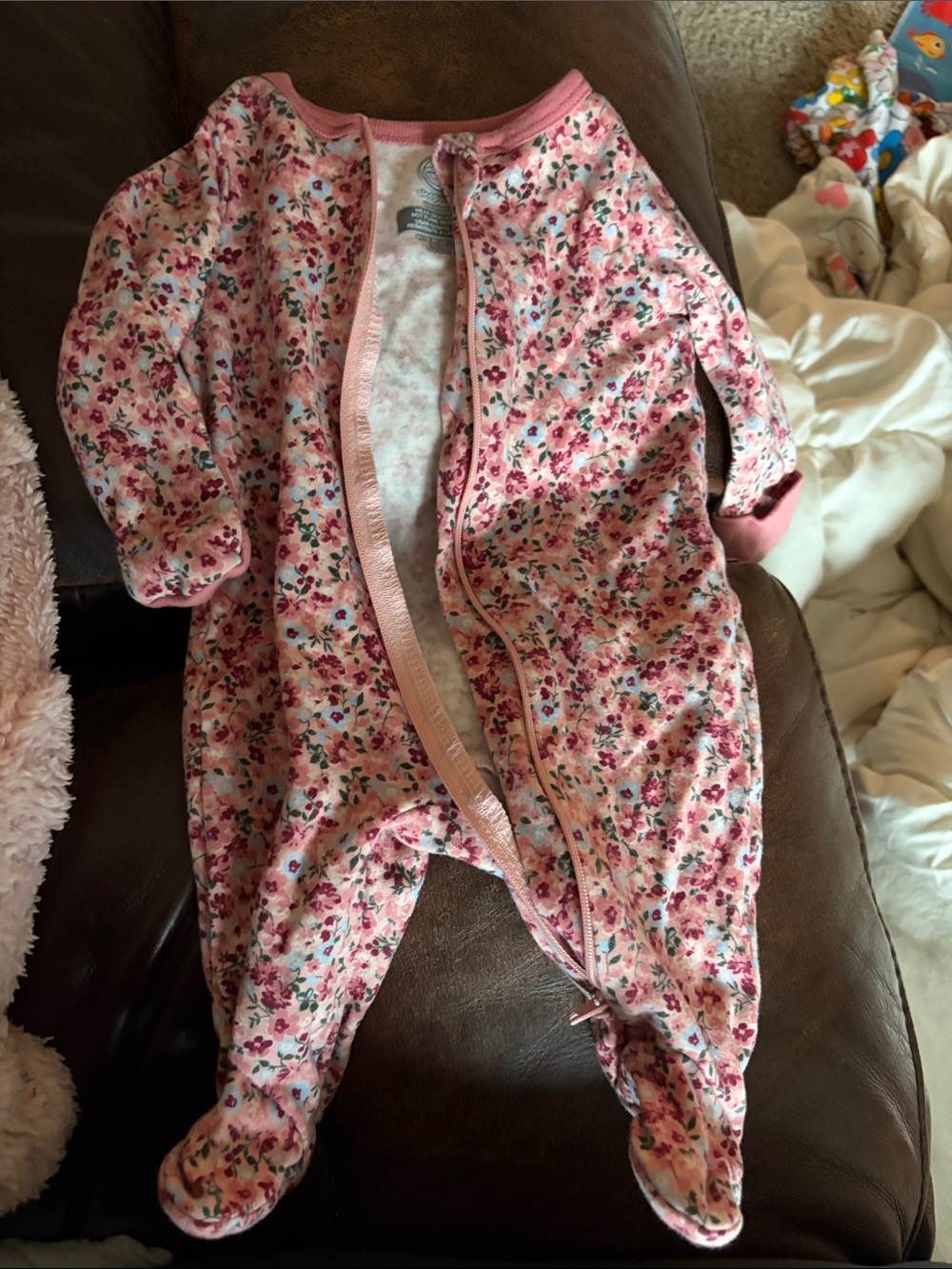 wonder nation Pink Floral Newborn Sleepwear